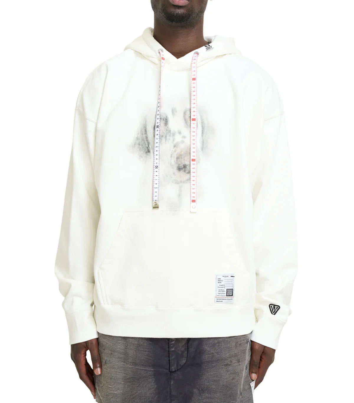 Mihara Yasuhiro Dog Printed Hoodie White