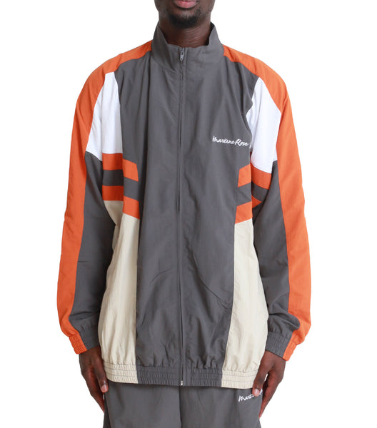 Martine Rose Panelled Track Jacket Grey Orange