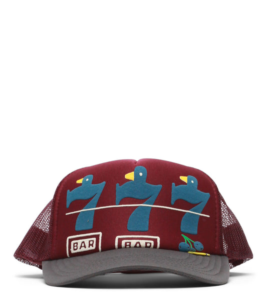 Kapital Lucky Battery Bird Truck Cap Charchoal Burgundy