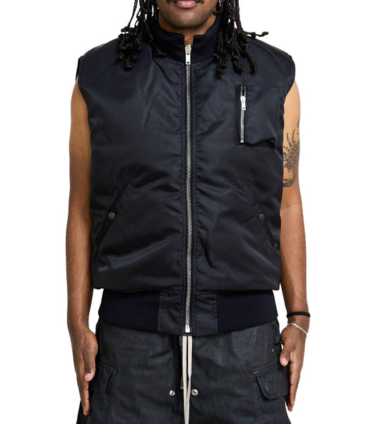 Rick Owens DRKSHDW Bomber Imbottito Senza Maniche Sl Tankers Bomber Black