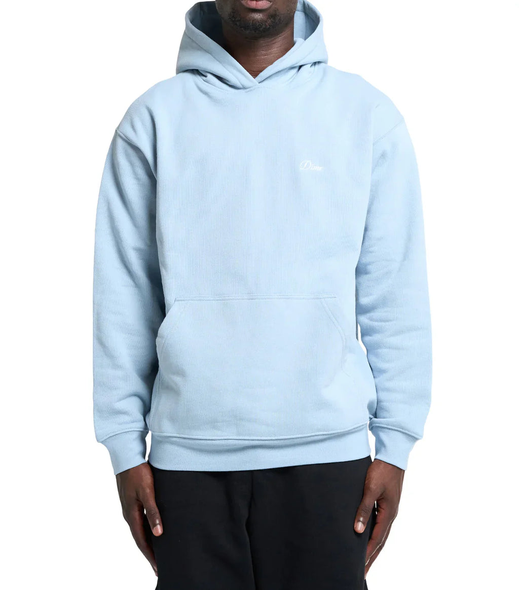 Dime Cursive Small Logo Hoodie Blue Fog