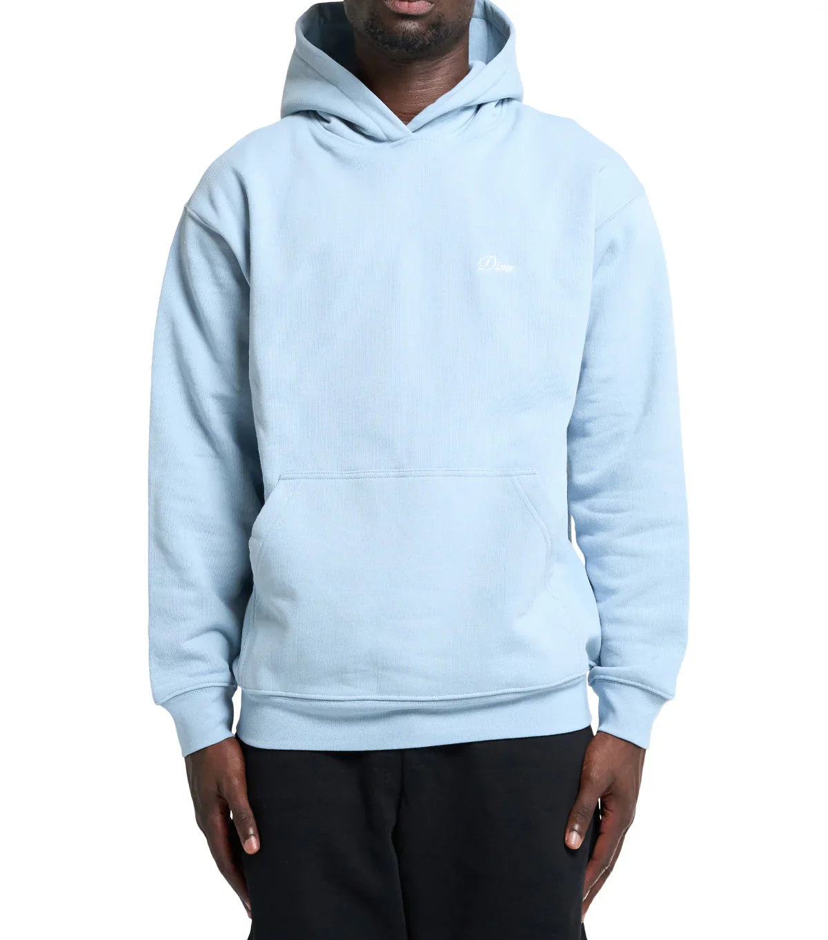 Dime Cursive Small Logo Hoodie Blue Fog
