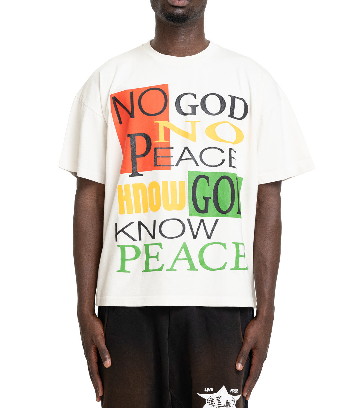 Barriers Barrera No God No Peace Tee White