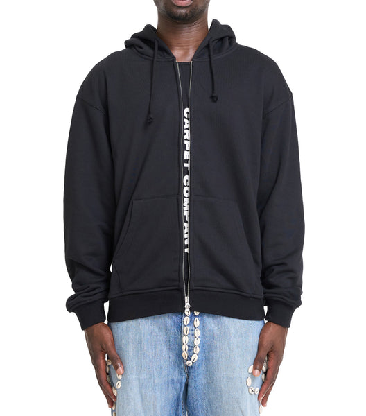 Carpet Company Fake Zip Hoodie Black