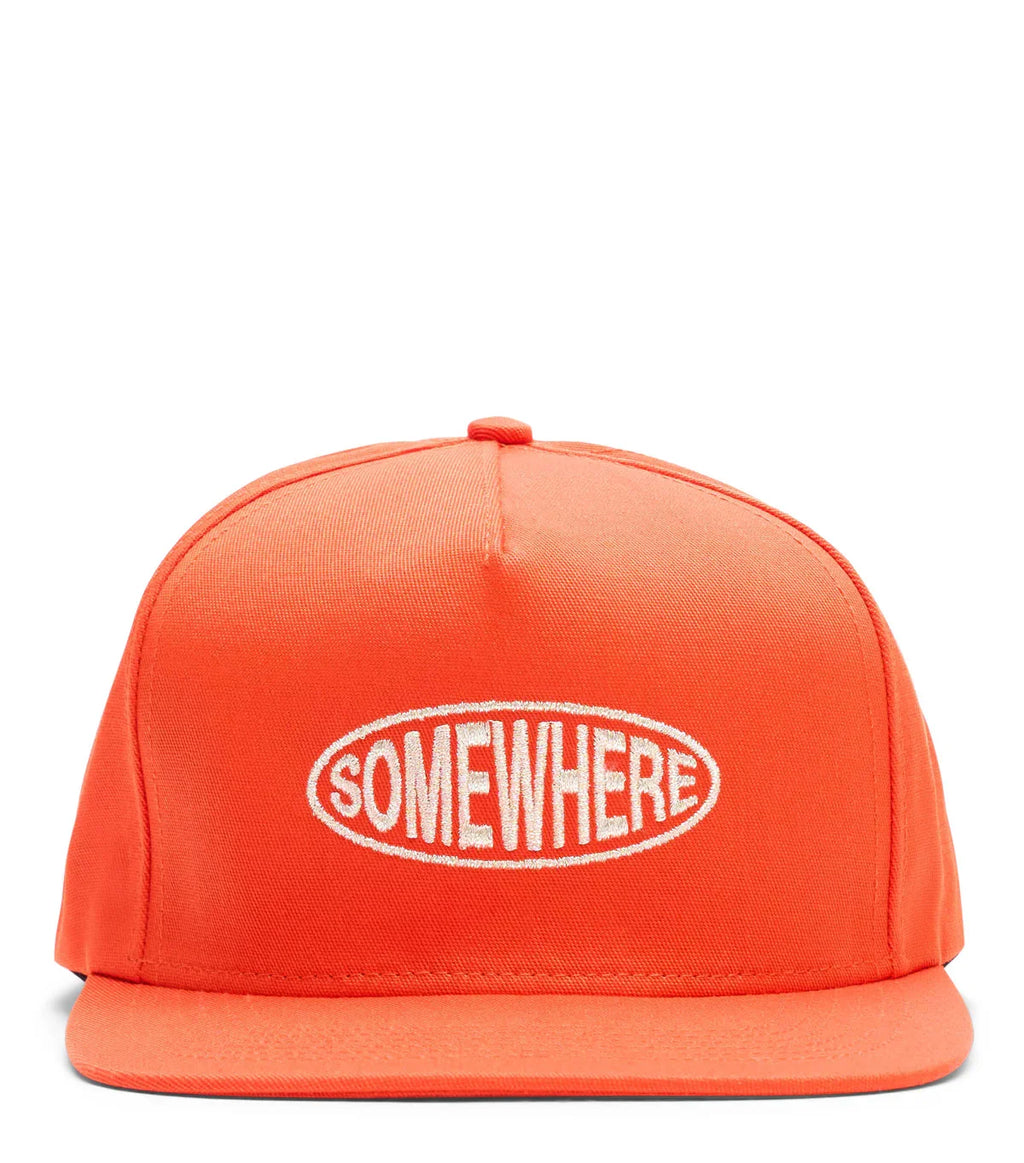 SOMEWHERE Oval Logo Hat Orange