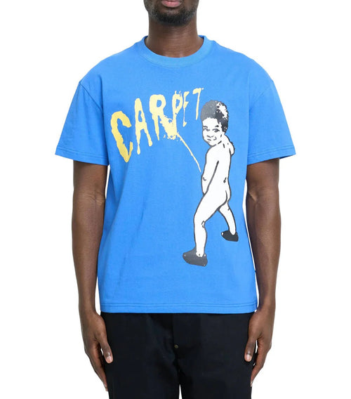 Carpet Company Kid Peeing T-Shirt Blue - SOMEWHERE