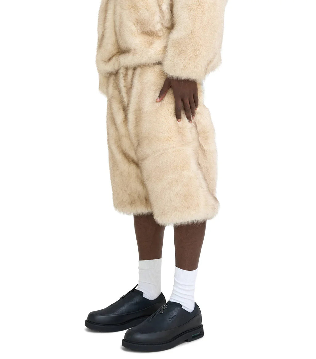 KidSuper Fur Shorts Cream