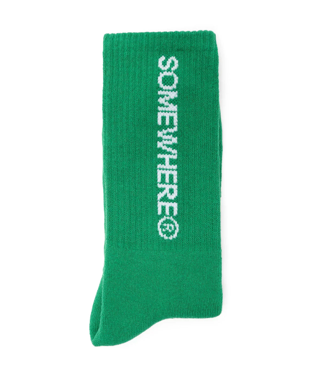 SOMEWHERE Original Crew Socks Green