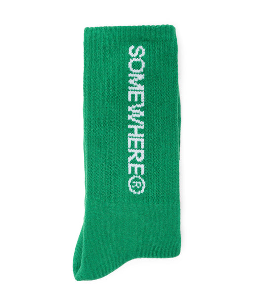 SOMEWHERE Original Crew Socks Green