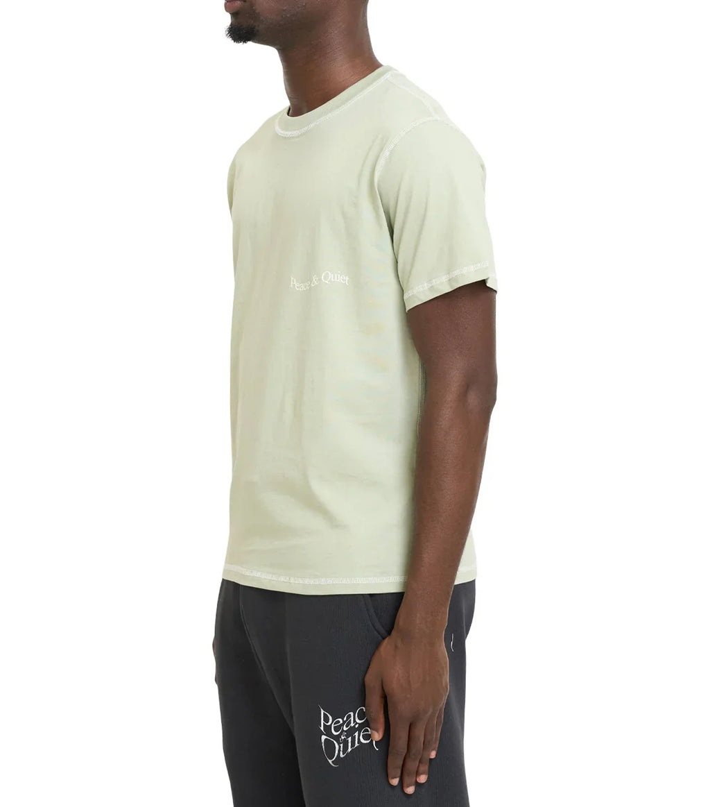 Museum of Peace & Quiet Wordmark Reverse Stitched T-Shirt Sage