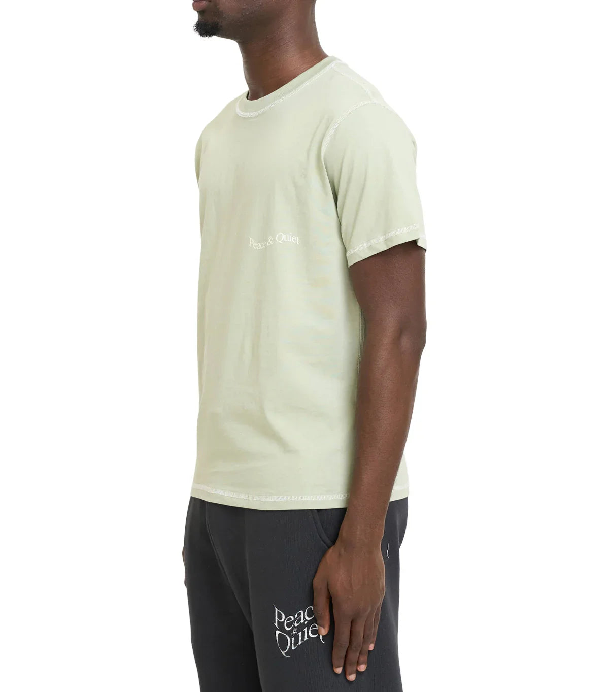 Museum of Peace & Quiet Wordmark Reverse Stitched T-Shirt Sage