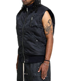 Rick Owens DRKSHDW Bomber Imbottito Senza Maniche Sl Tankers Bomber Black