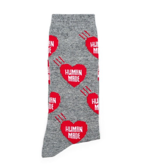 Human Made Heart Socks Gray - SOMEWHERE