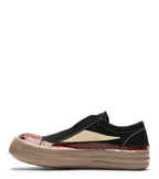 Rick Owens DRKSHDW Laceless Vintage Sneaks Black Red
