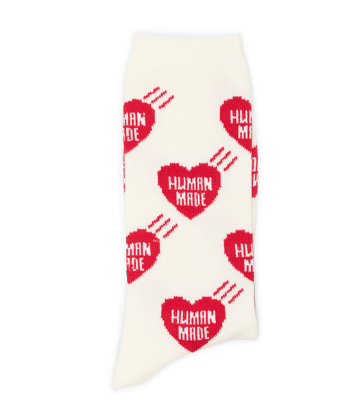 Human Made Heart Socks White