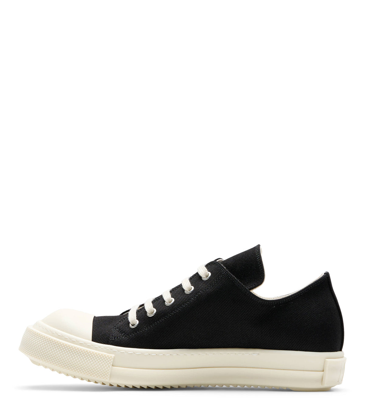 Rick Owens DRKSHDW Scarpe In Denim Extreme Low Sneaks Black Milk