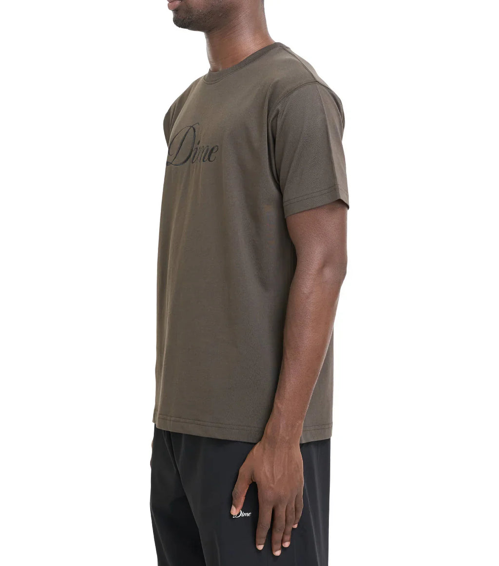 Dime Cursive T-Shirt Vintage Black