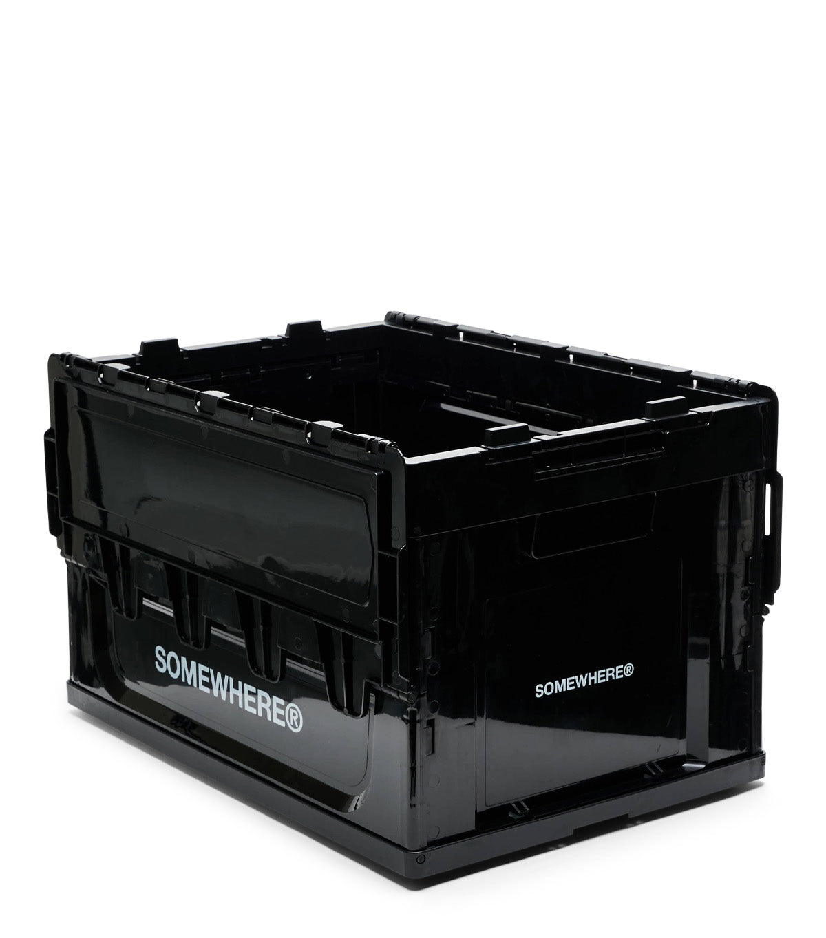 SOMEWHERE® 50L Collapsible Storage Bin Black