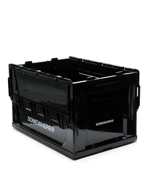 SOMEWHERE® 50L Collapsible Storage Bin Black