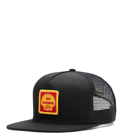SOMEWHERE Shell Mesh Hat Black