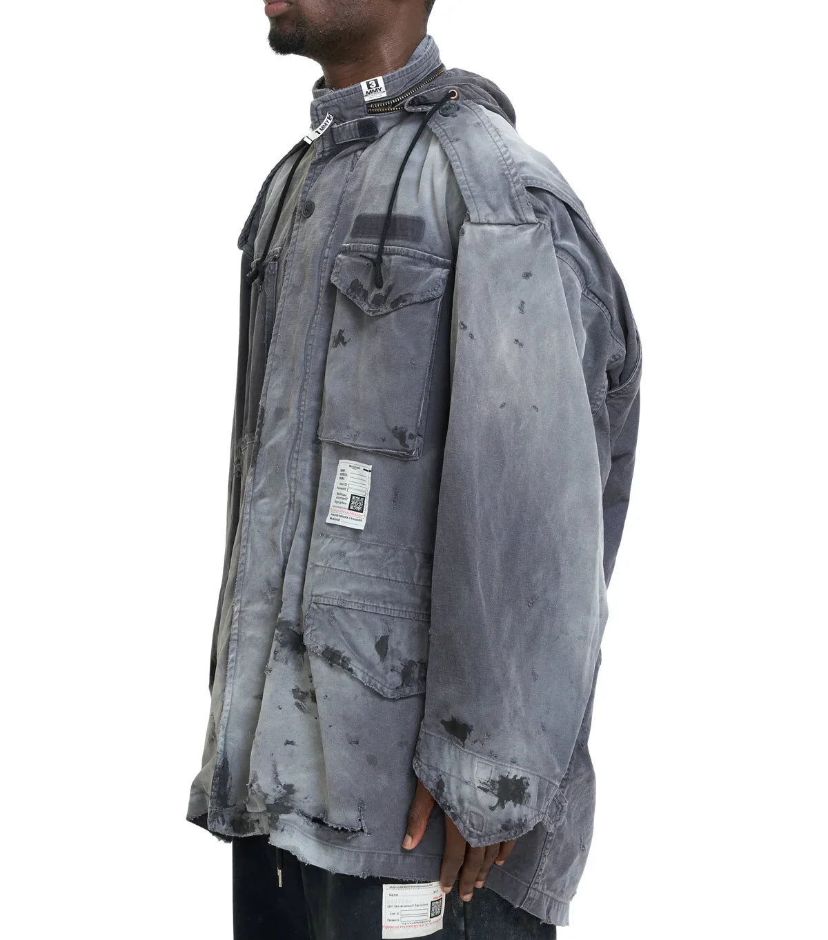 Mihara Yasuhiro Distressed M-65 Jacket Black