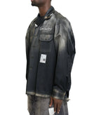 Mihara Yasuhiro Faded Satin Shirt Black