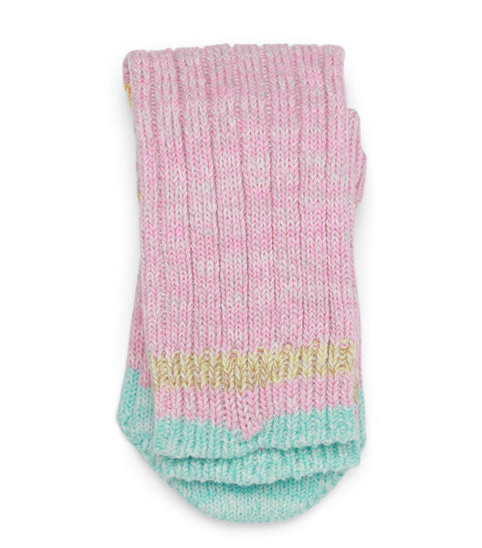 Kapital 60 Yarns Ivy Rainbowy Happy Heel Hold Socks Pink