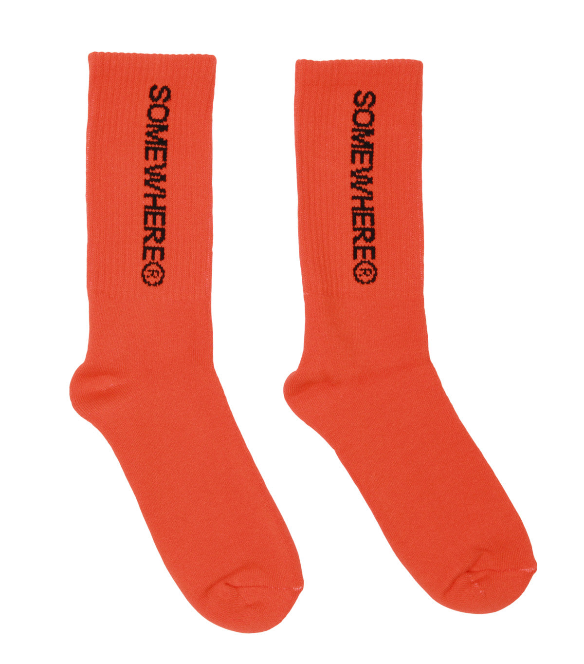 SOMEWHERE Original Crew Socks Orange