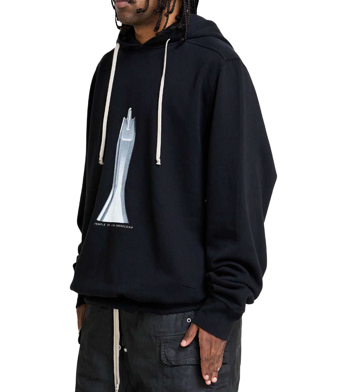 Rick Owens DRKSHDW Felpa Oversized Hoodie Black Milk