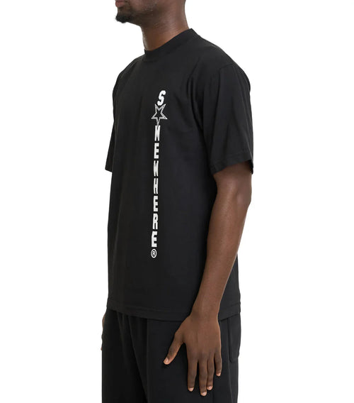 SOMEWHERE Logo Star T-Shirt Black