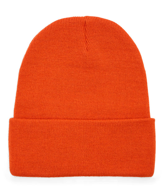 SOMEWHERE Patch Logo Winter Beanie Orange