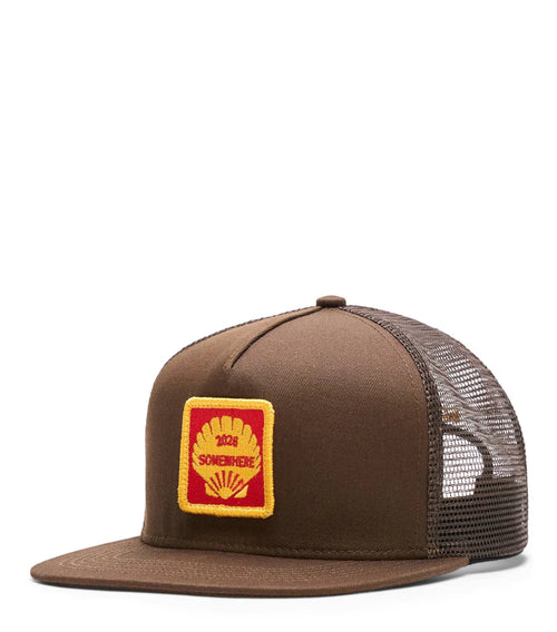 SOMEWHERE Shell Mesh Hat Brown