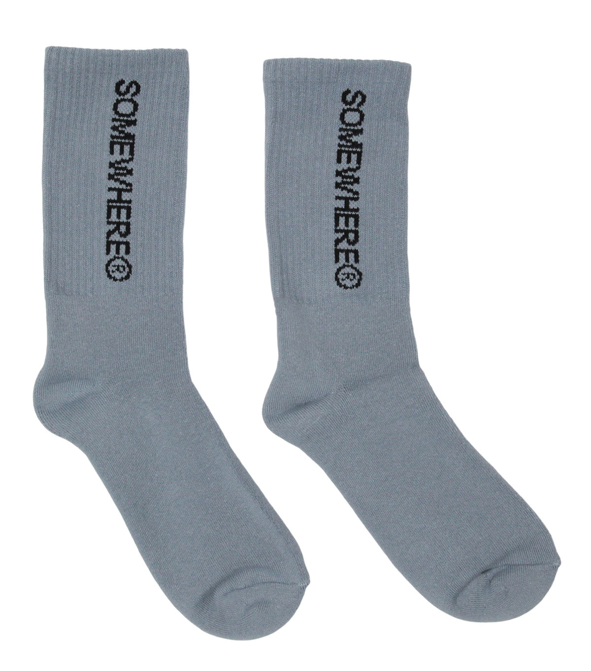 SOMEWHERE Original Crew Socks Grey