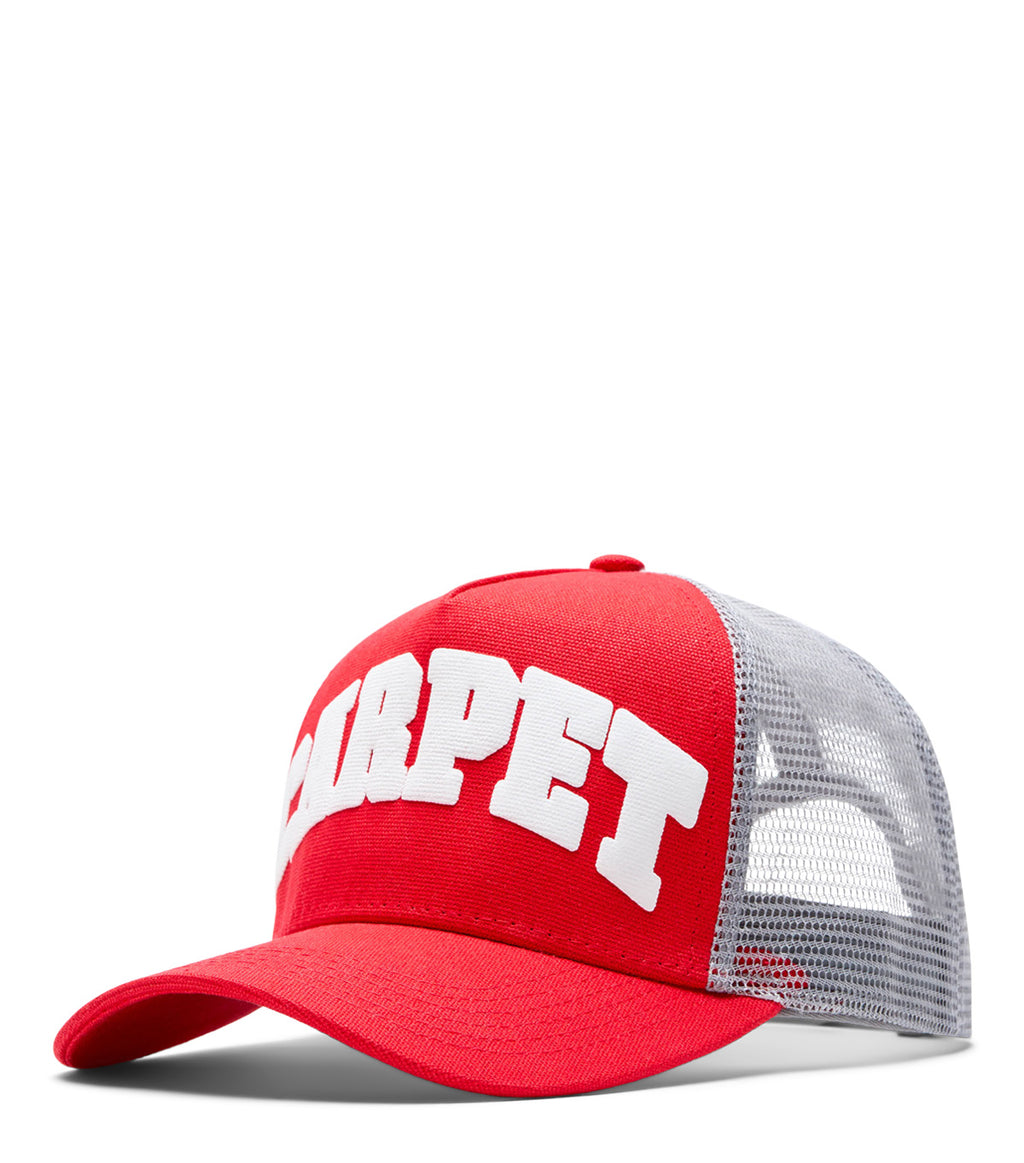 Carpet Company Varsity Trucker Hat Red