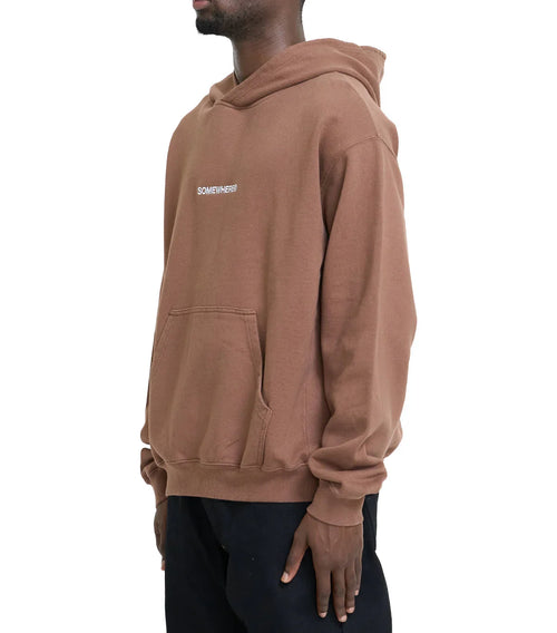 SOMEWHERE Original Logo Hoodie Brown