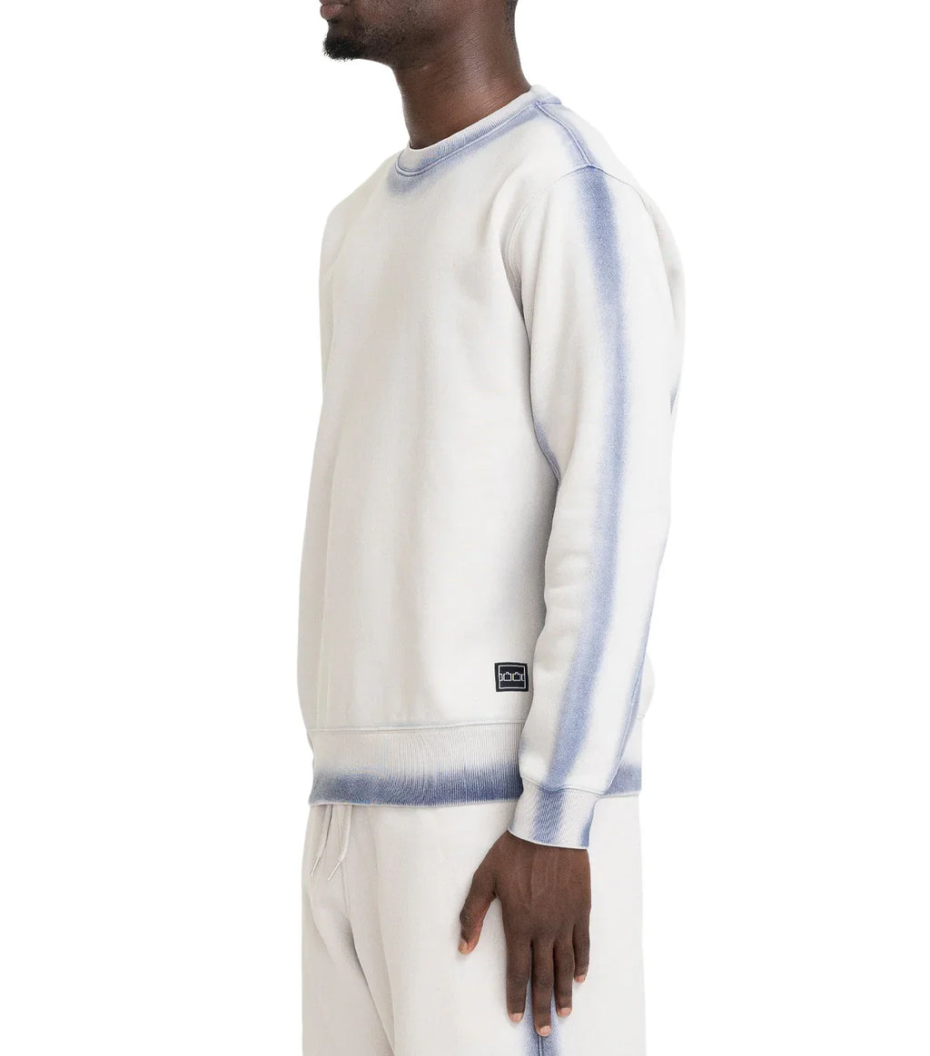 The Trilogy Tapes Overdyed Crew Grey Blue