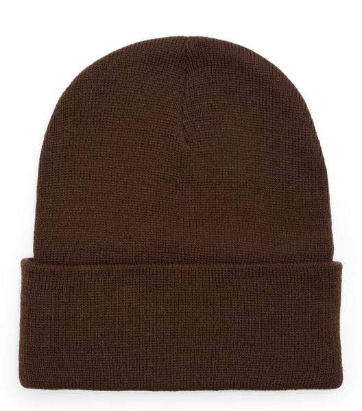 SOMEWHERE Patch Logo Winter Beanie Brown