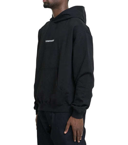 SOMEWHERE Original Logo Hoodie Black