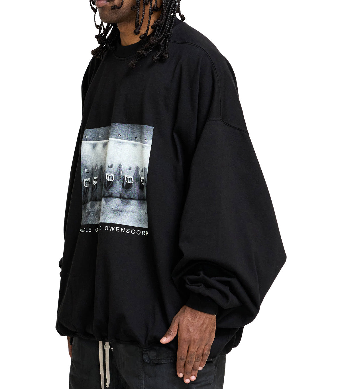 Rick Owens DRKSHDW Hun Crewneck Black Milk