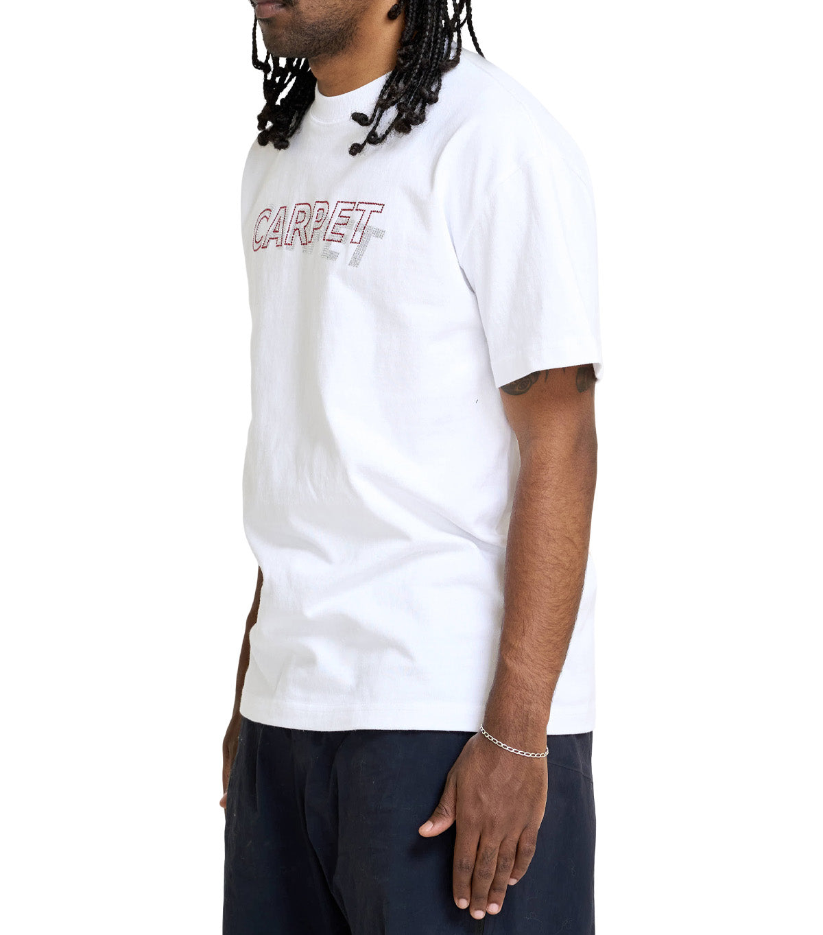 Carpet Company Misprint Rhinestone T-Shirt White