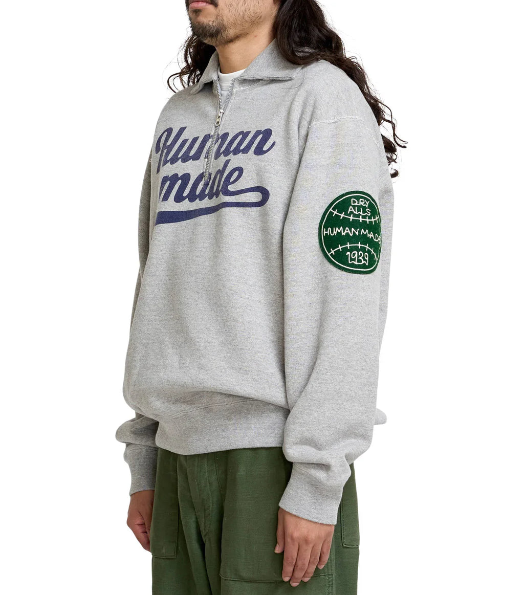 Human Made Half-Zip Sweatshirt Gray
