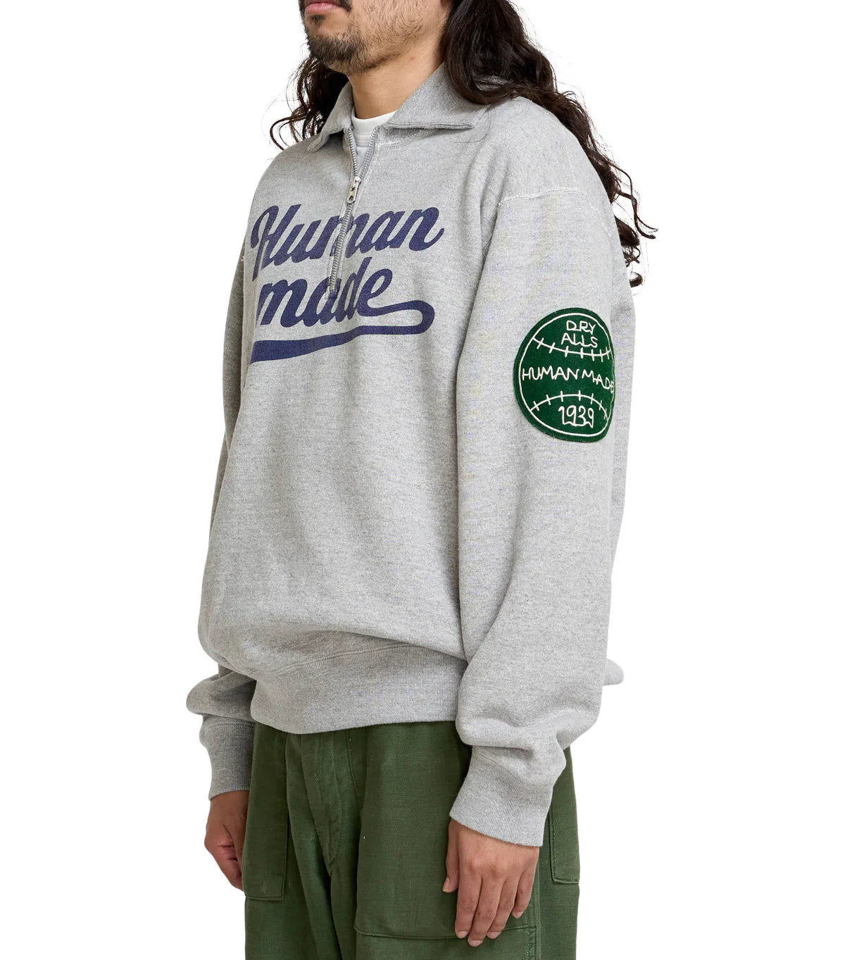 Human Made Half-Zip Sweatshirt Gray