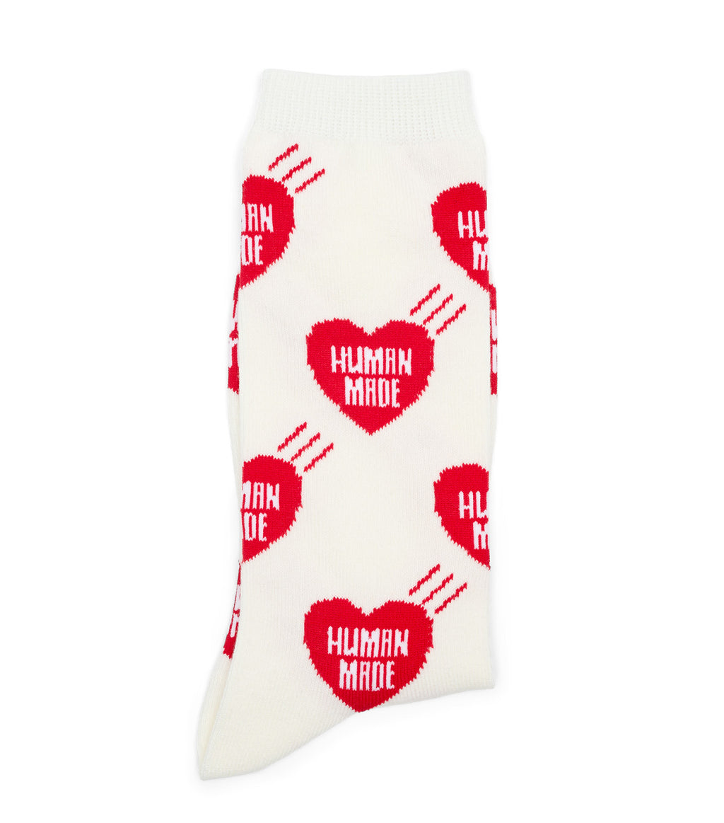 Human Made Heart Socks White
