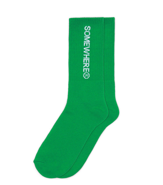 SOMEWHERE Original Crew Socks Green