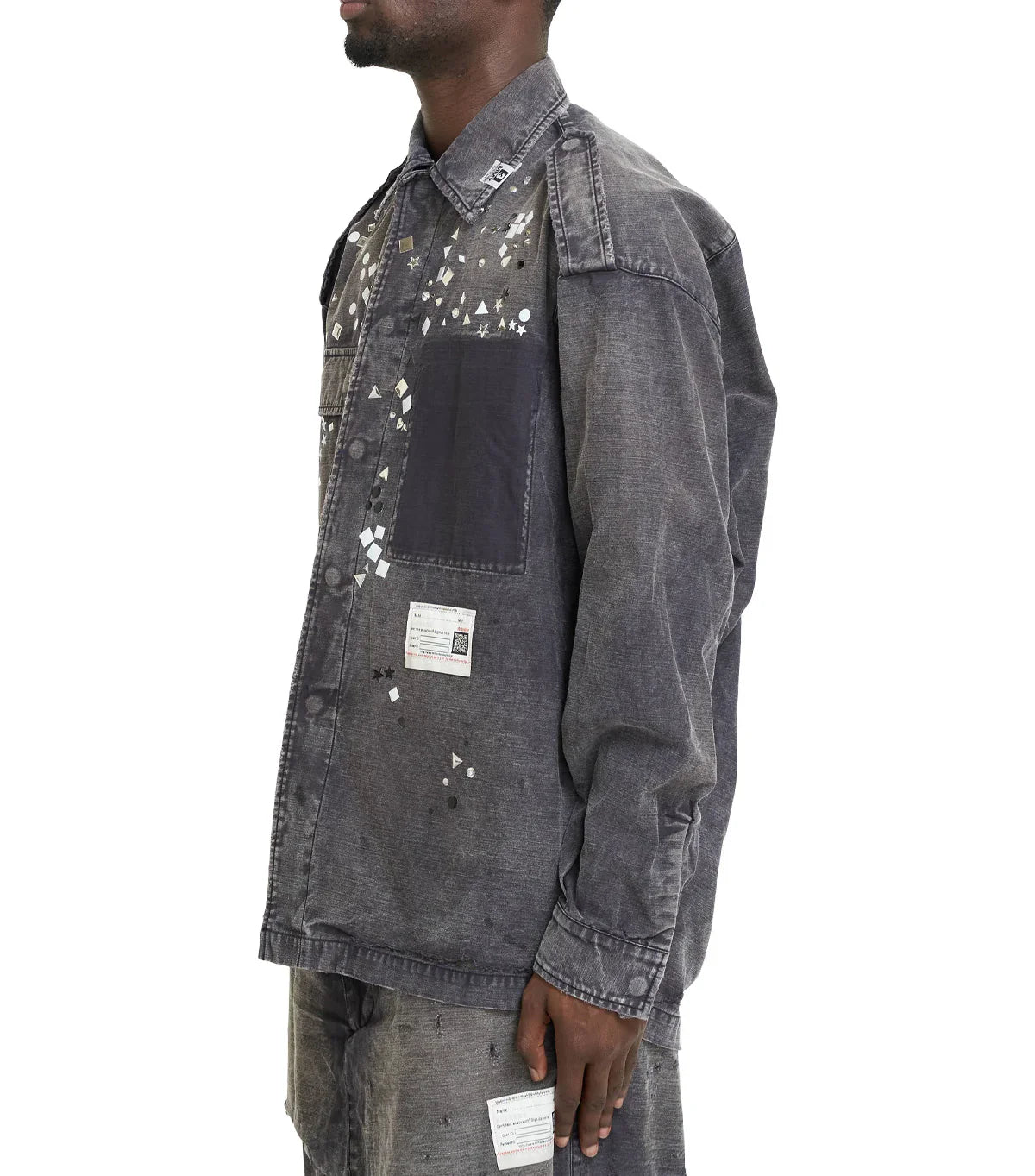 Mihara Yasuhiro Embellished Military Shirts Black