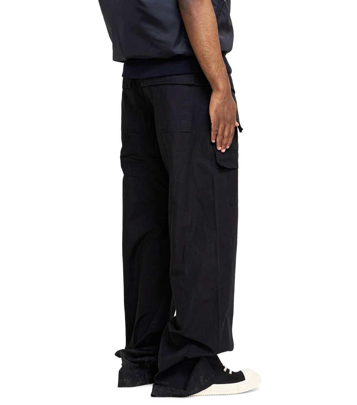 Rick Owens DRKSHDW Pantaloni Creatch Wide Cargo Drawstring Black