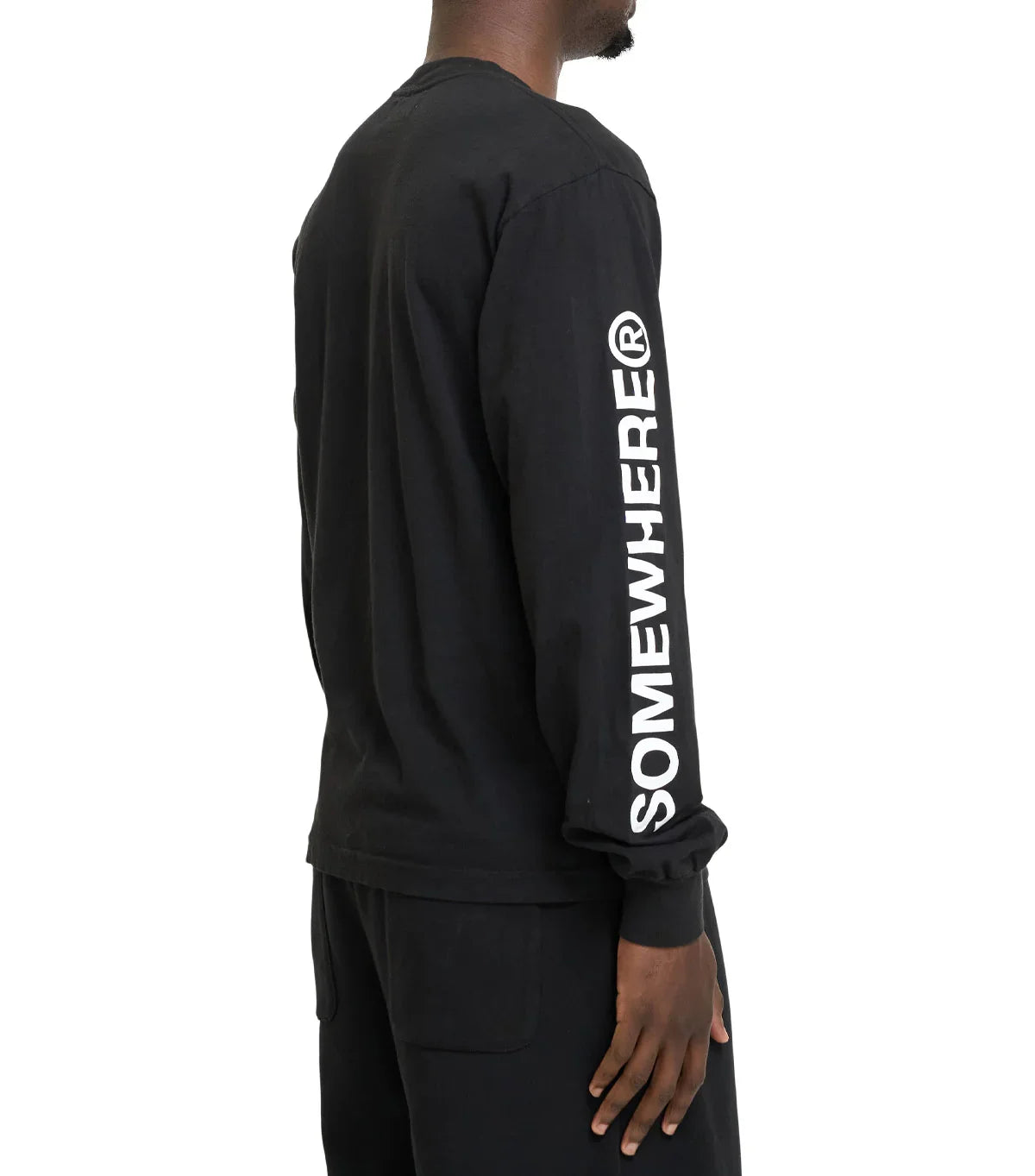 SOMEWHERE Long Sleeve Logo T-Shirt Black