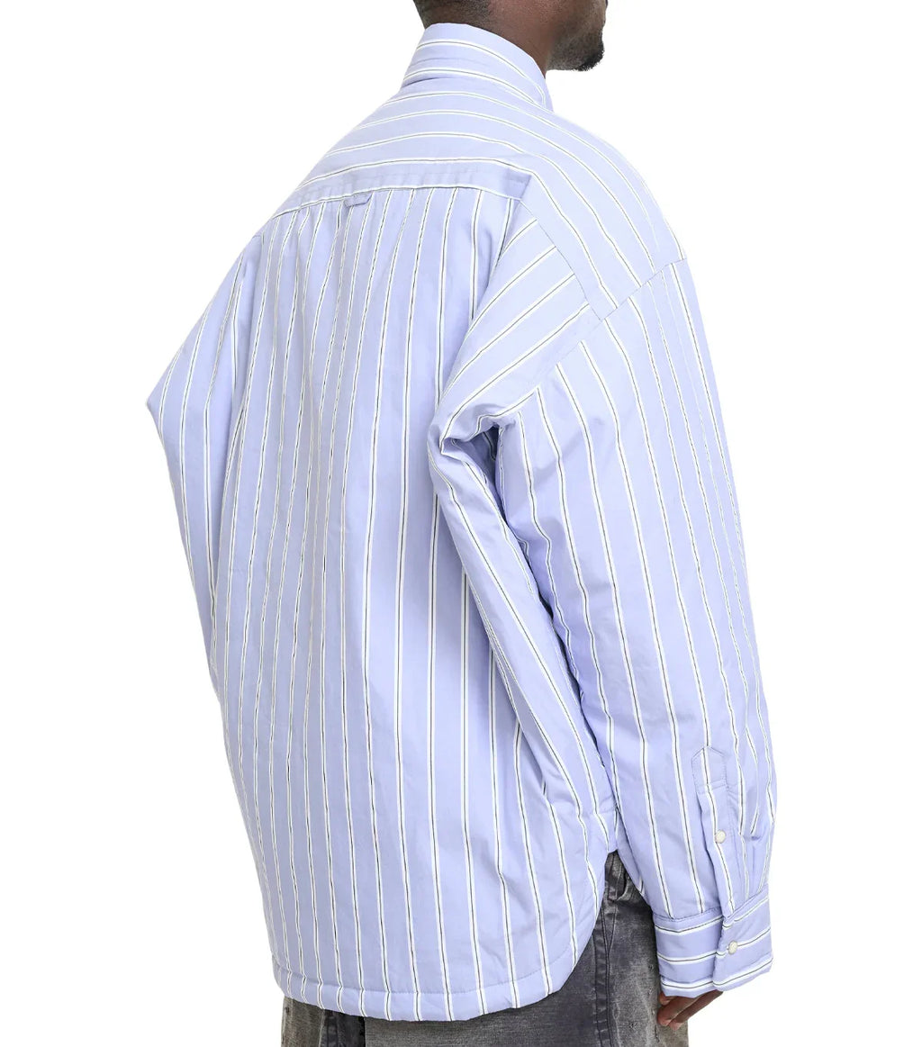 Mihara Yasuhiro Stripe Puffer Shirts Blue