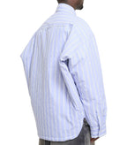 Mihara Yasuhiro Stripe Puffer Shirts Blue