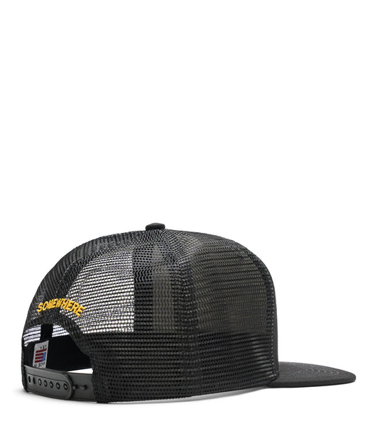 SOMEWHERE Shell Mesh Hat Black